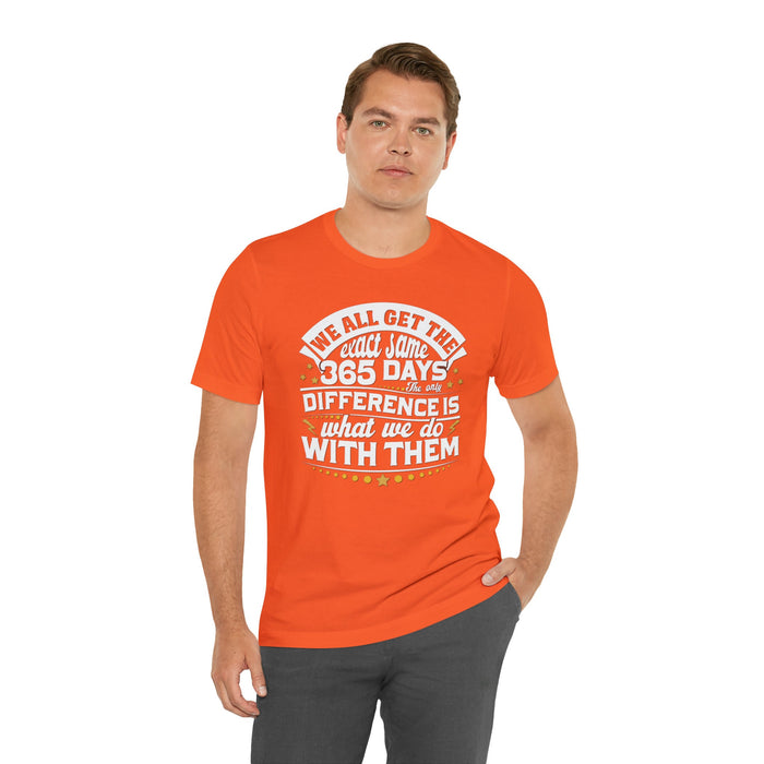 365 Days T-Shirt | Black Iconic Gothic shirts | 365 positive affirmation | Unisex Vintage Graphic men's tops