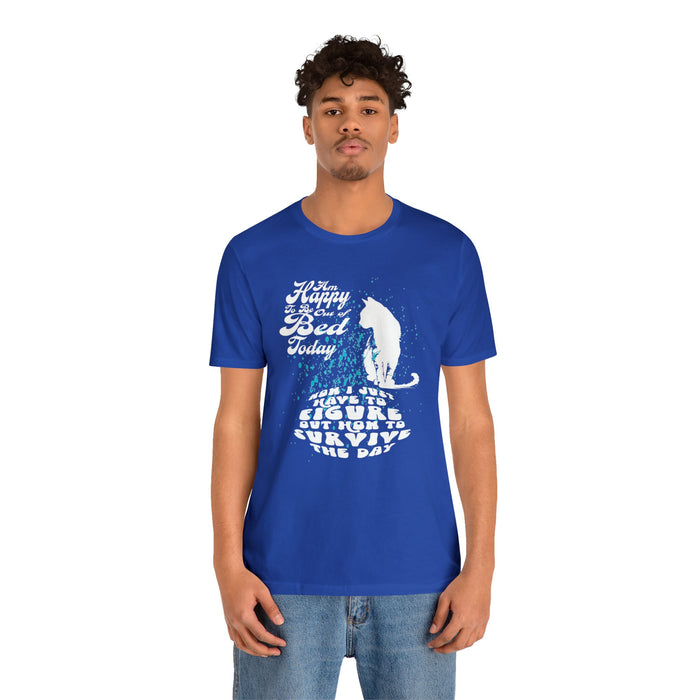 Awake T-shirt Happy to be Out of Bed | M23 designs Funny Graphics Apparel Summer Sleeping T-shirt