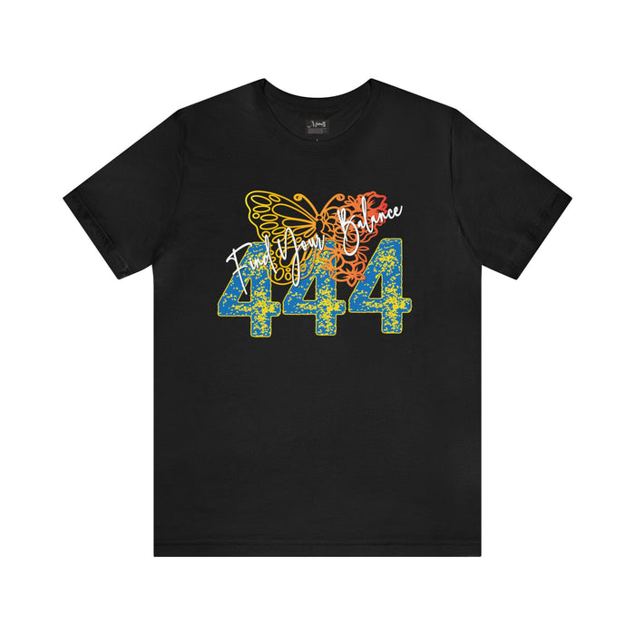 444 Find Your Balance T-shirt | M23 Designs Cute Tshirt Apparel | Etsy Angelic Numbers Short Sleeve Tee