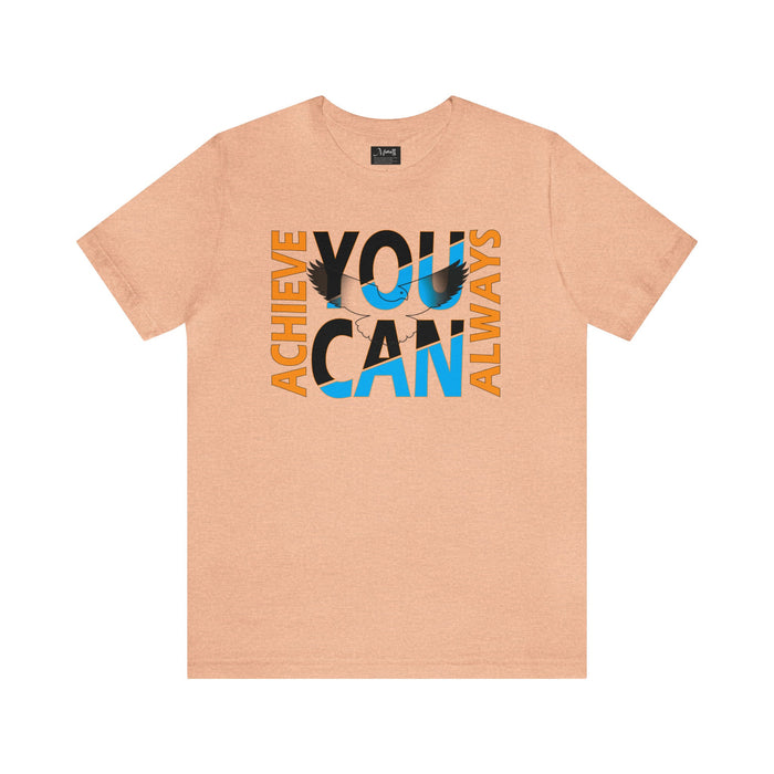 Achieve you can Always Gym Boxing T-shirt | Prints Gift ideas Friends | Tight-fitting Colorful tees Exercise shirt