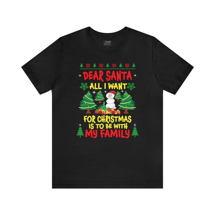 All I Want for Christmas T-shirt is my Family Funny Apparel | Christmas Gift Oversize t shirt for Big Women