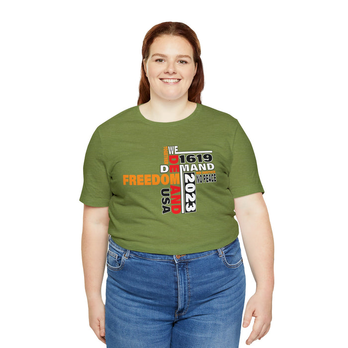 WE Demand Freedom Skinny Boxing gym | Graphic t shirt ideas friends tight-fitting Casual Exercise T-shirts