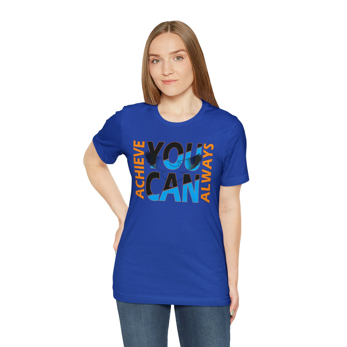 Achieve you can Always Gym Boxing T-shirt | Prints Gift ideas Friends | Tight-fitting Colorful tees Exercise shirt