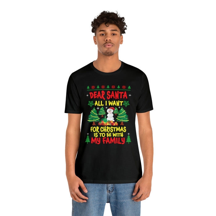 All I Want for Christmas T-shirt is my Family Funny Apparel | Christmas Gift Oversize t shirt for Big Women