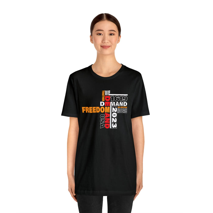 WE Demand Freedom Skinny Boxing gym | Graphic t shirt ideas friends tight-fitting Casual Exercise T-shirts