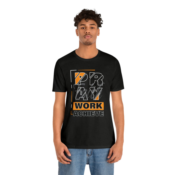 Pray Work Achievers T Shirt Inspirational tee Jesus t-shirt for men and women Trendy Positive Vibes Lose fit dress