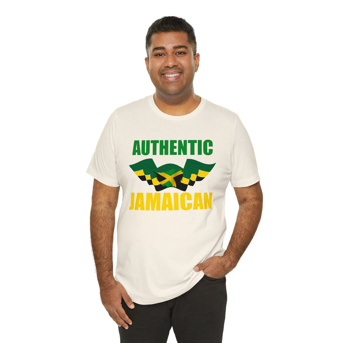 Authentic Jamaican Vacation shirts | Jamaica Flag Men Dress Shirt | Big Women Unisex Slim fit Short Sleeve Jersey