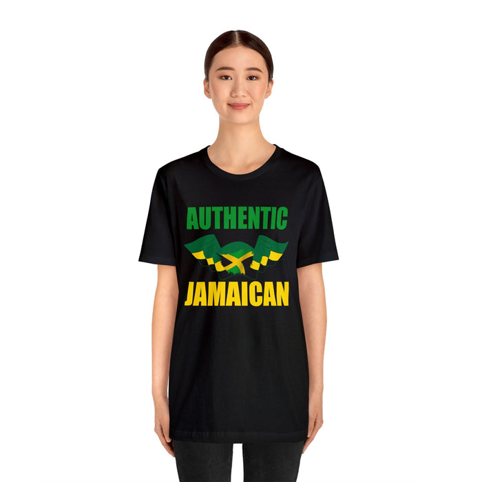 Authentic Jamaican Vacation shirts | Jamaica Flag Men Dress Shirt | Big Women Unisex Slim fit Short Sleeve Jersey