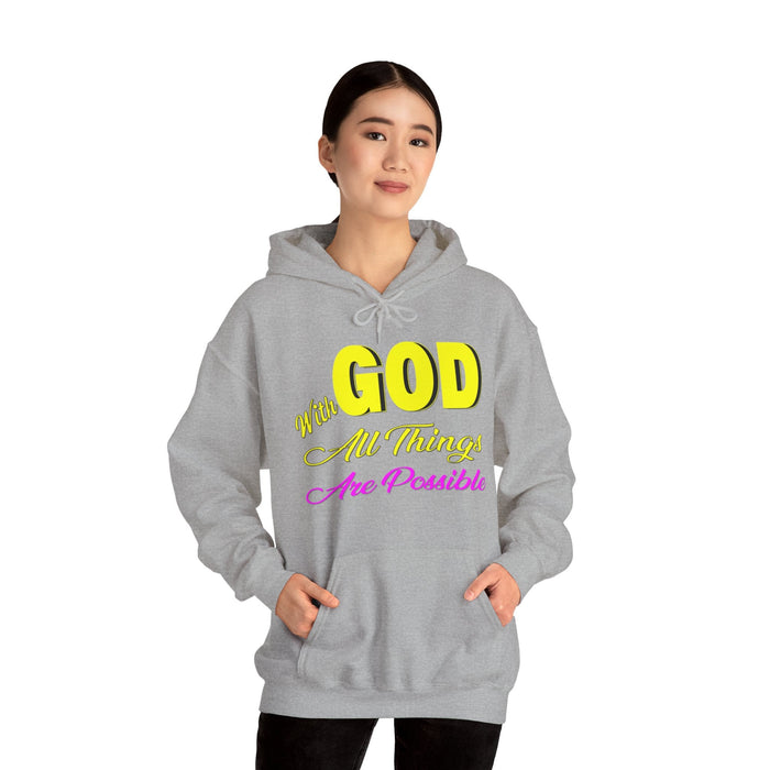 Walk in Faith | With God All Things Are Possible Hoodie | Trust in God T-Shirt | Spread Hope and Motivation Hoodie